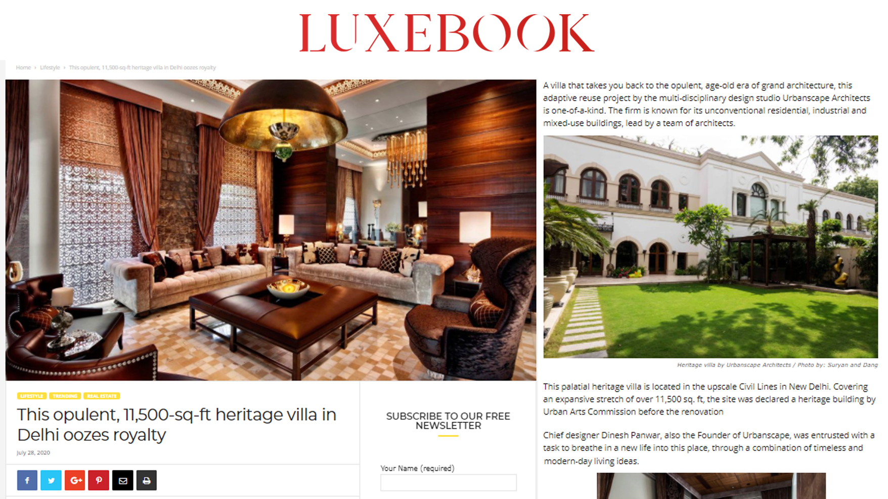 Luxebook Covers Urbanscape Architects