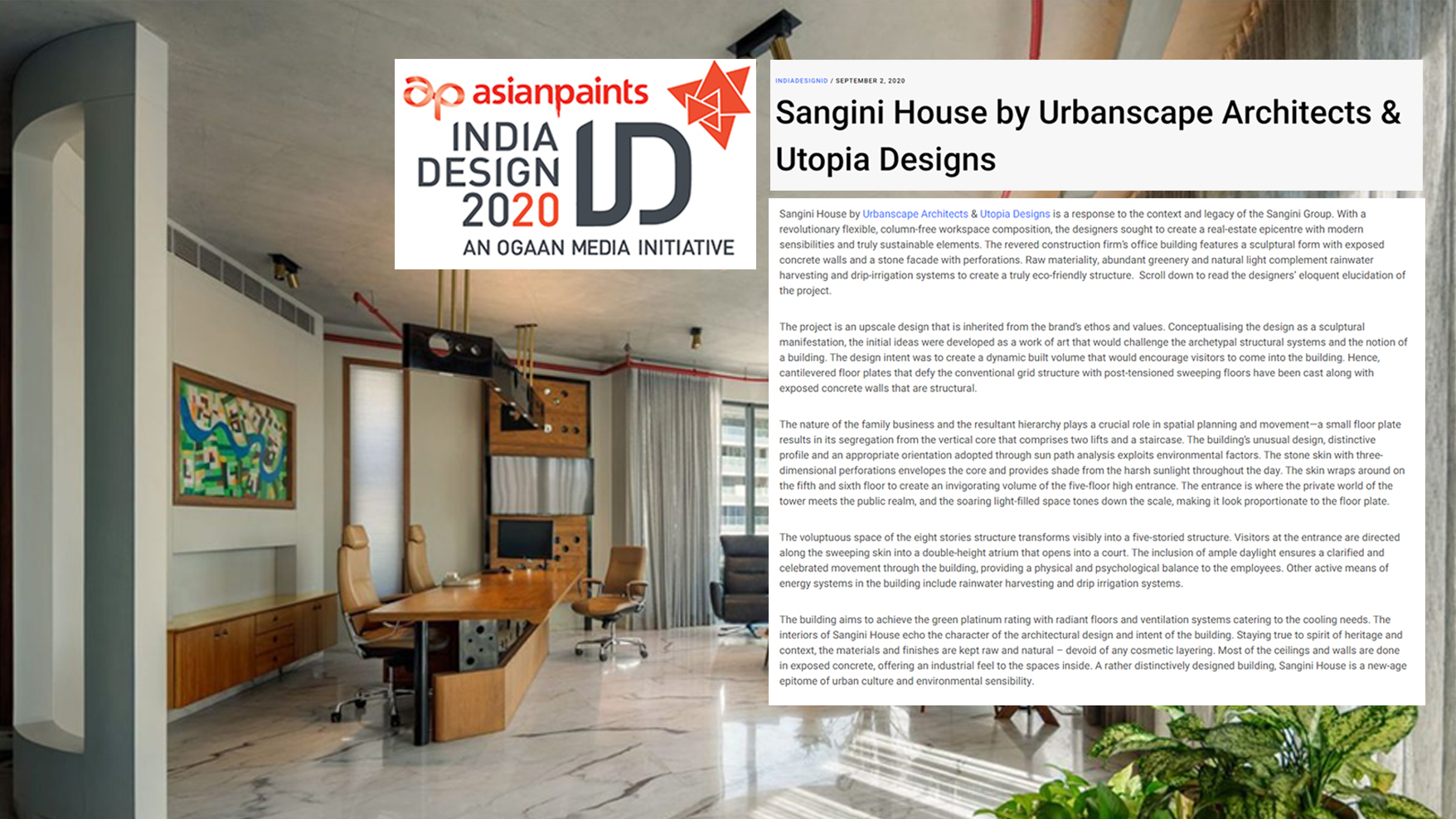 India Design ID Covers Urbanscape Architects